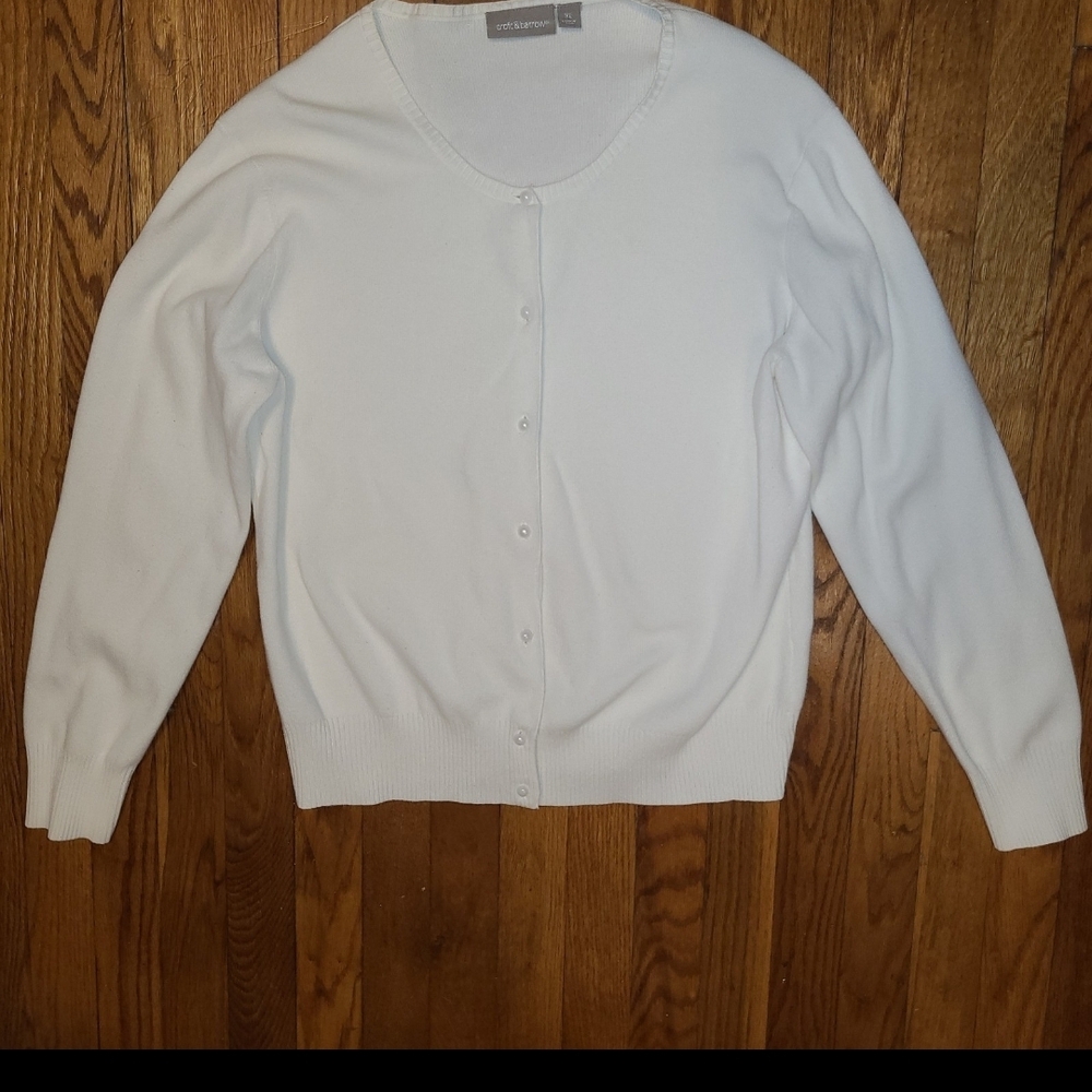 Croft & Barrow Classic Off White Women's Cardigan